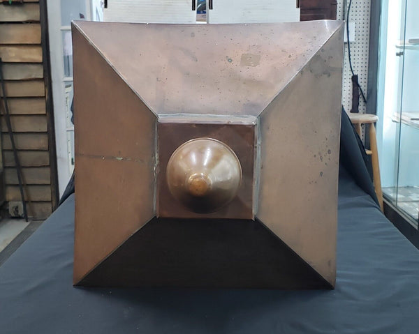 Huge Antique Copper & Glass Lantern Post Light - Local Pick Up