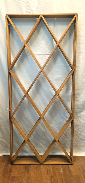 Large Wooden Diamond Grille Mullion Insert 33 7/8