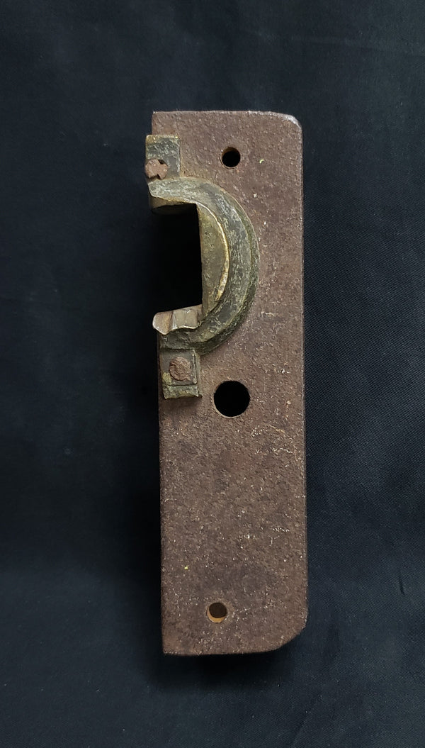 Cast Iron & Brass Carpenter Style Rim Lock Keeper 5 1/2" x 1 3/8" GS00865