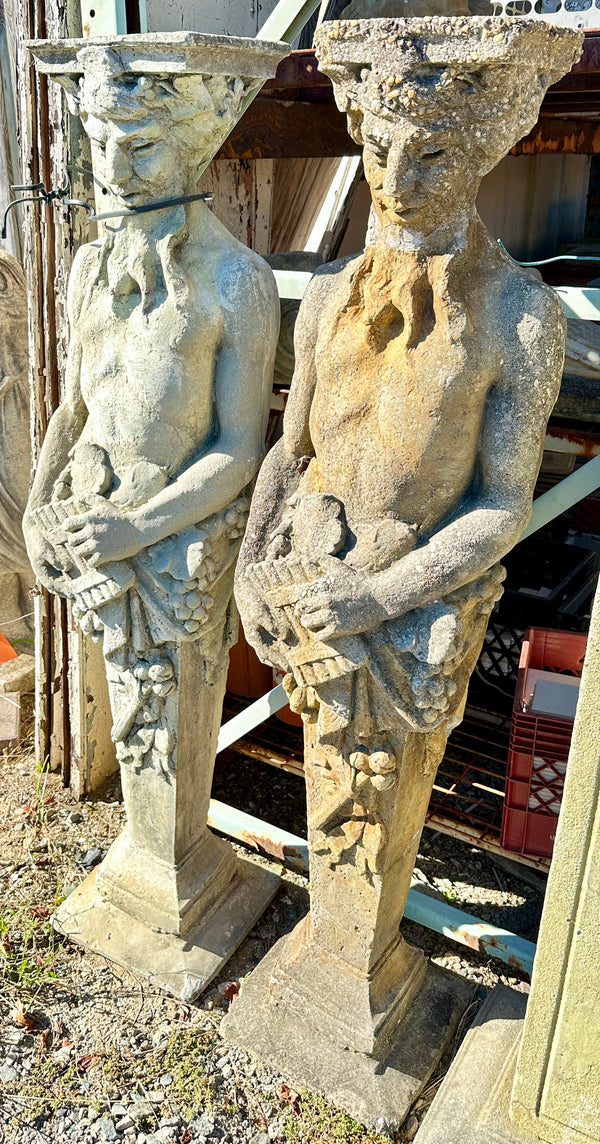 Concrete Satyr Garden Statues - 2 Available GA20446
