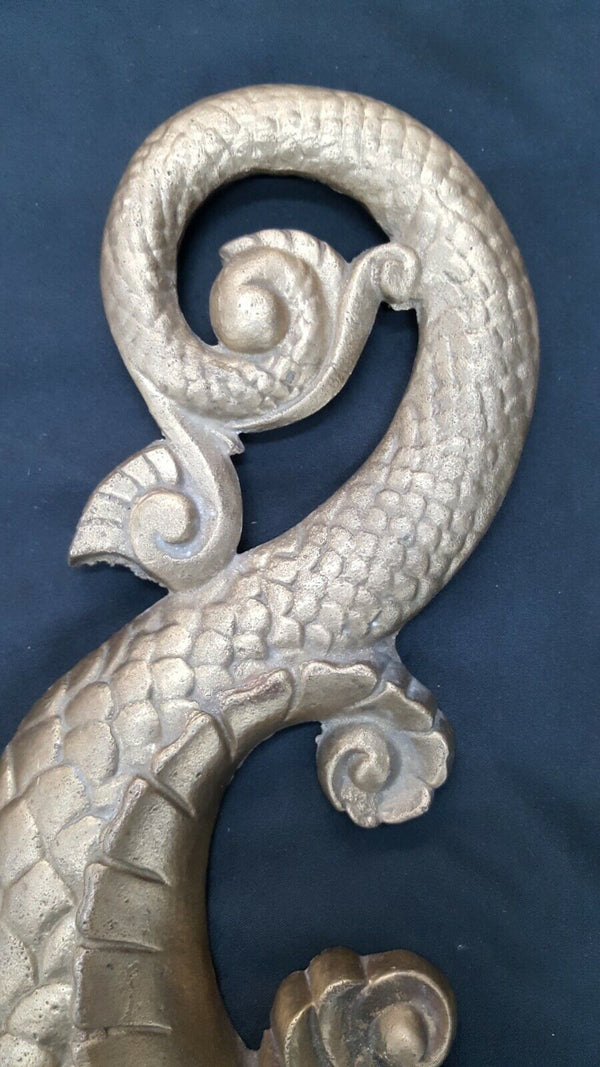 Pair of Solid Heavy Duty Brass Hanging Dolphin Fish