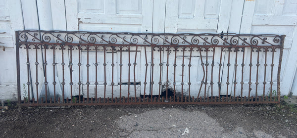 19 Feet of Iron Fence Panels GA21304