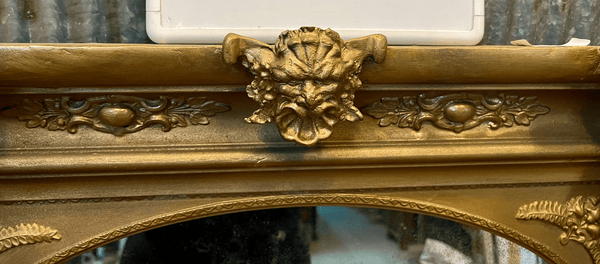 Victorian Gold Leaf Carved Mirror w/ Plaster Molding GA10147