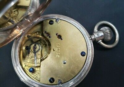 1909 W. Ehrhardt British SS & Gold Pocket Watch with Demi Hunter Case
