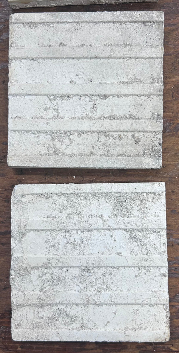 10 Vintage 4 1/2" x 4 1/2" Glazed Fireplace Tiles GS010943