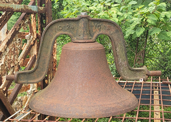 C.S. Bell Hillsboro Ohio 20" x 12" Cast Iron Bell #24 w/ Top Yoke GS00696
