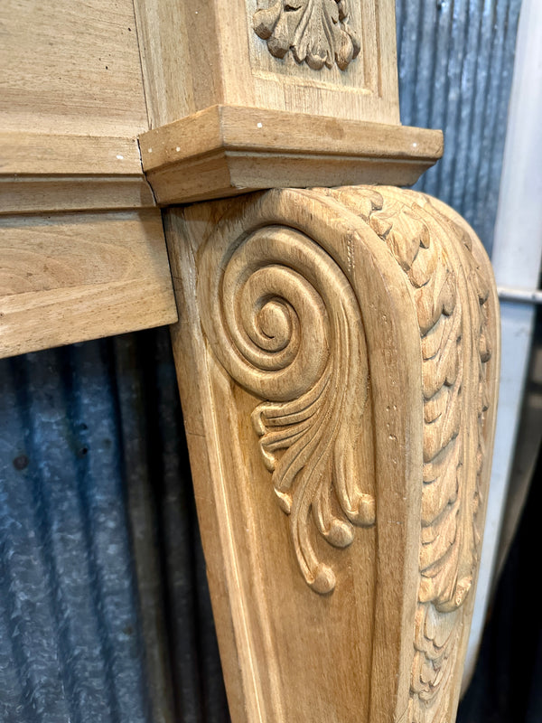Classical Style Carved Pine Fireplace Mantel GA20726