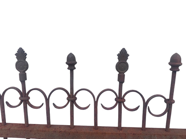 17 Ft of Antique Wrought Iron Fencing GA21046