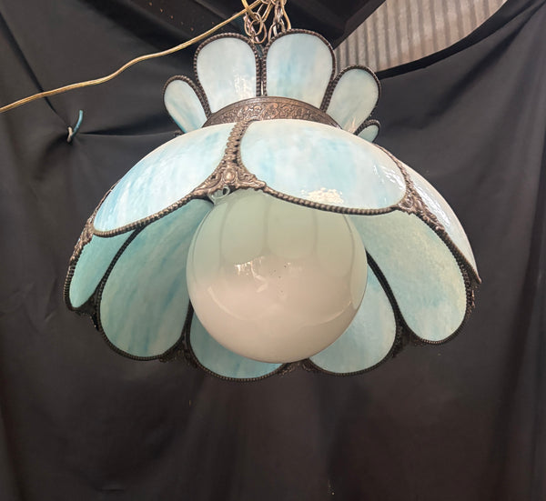 Stained Glass Light Fixture with Globe GA21326