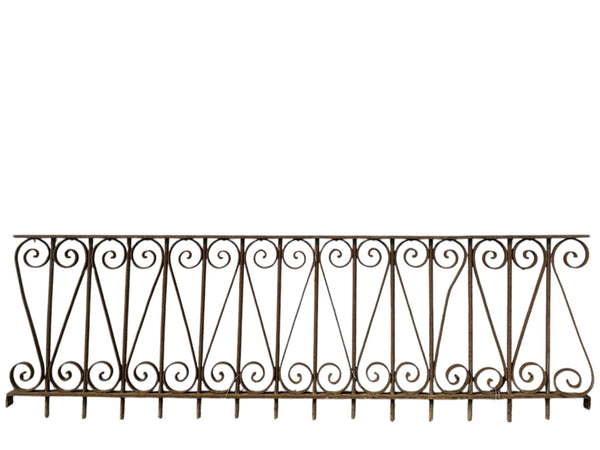 Antique Wrought Iron Garden Gate - 68" Long x 21" Tall - GA20859