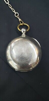 1877 Elgin Half Hunter Silverine 7 Jewel Model 1 Key Wound Pocket Watch