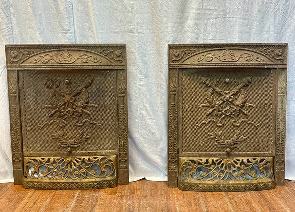Pair of Antique Fireplace Summer Cover & Surround 3 Pc Sets GA20084