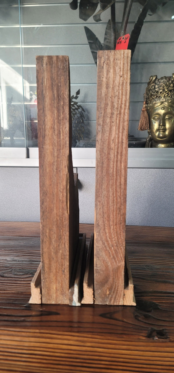 Pair of Hand Crafted Wooden Corbels 13 1/2" T x 8 1/4" D x 3 1/4" W GS00943