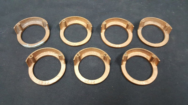 Architectural Salvage Round Red Brass Drawer Pull Handles Set of 7