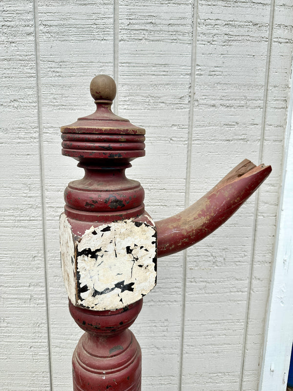 Mahogany Newel Post w/ Grooved Ball Top GA20428