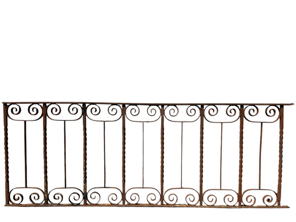 13 Ft of Antique Wrought Iron Fencing GA21020