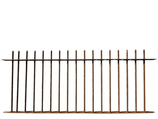 16 Ft of Antique Wrought Iron Picketed Fencing GA21003