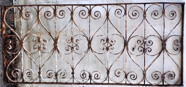 Ornate Wrought Iron Gate Panel 22 3/4" Wide by 50 3/4" Tall GA9607