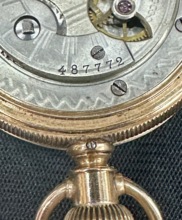 1893 2" Longine 14K Gold Pocket Watch - Size 6, 15 Jewels GA20544