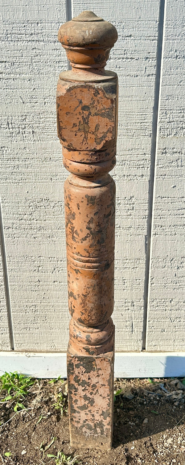 Heart Pine Newel Post w/ Acorn Top GA20418