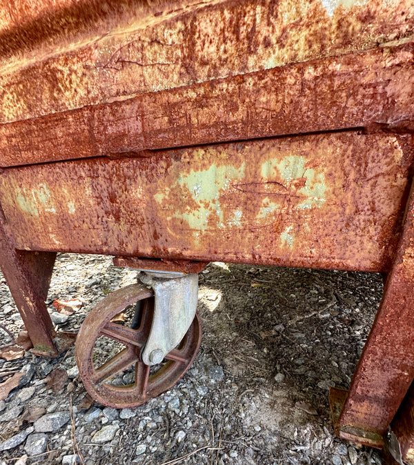 Salvaged Rolling Steel Factory Bins GA20369