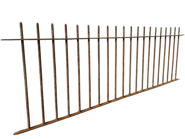16 Ft of Antique Wrought Iron Picketed Fencing GA21003