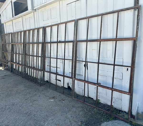 Set of 8 Industrial Steel Casement Windows w/ Swingouts - 51" x 75" - GA21014