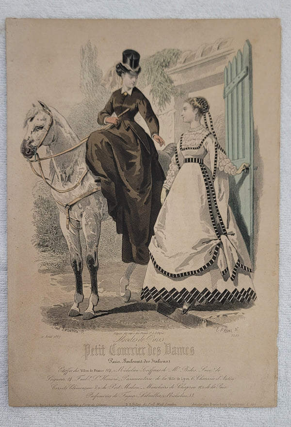 Eleven European Multicolored Fashion Plate Illustrations from 1800's GS01083