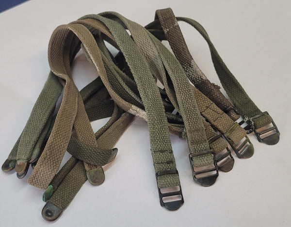Set of 10 WWII M1941 Bed Roll Equipment Straps GS00673