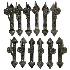 6 Pairs of Vintage Brass Patina Curtain Rod Brackets by Hi-Lite GA20716