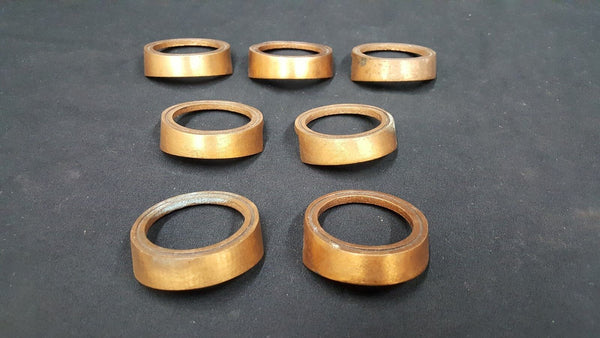 Architectural Salvage Round Red Brass Drawer Pull Handles Set of 7