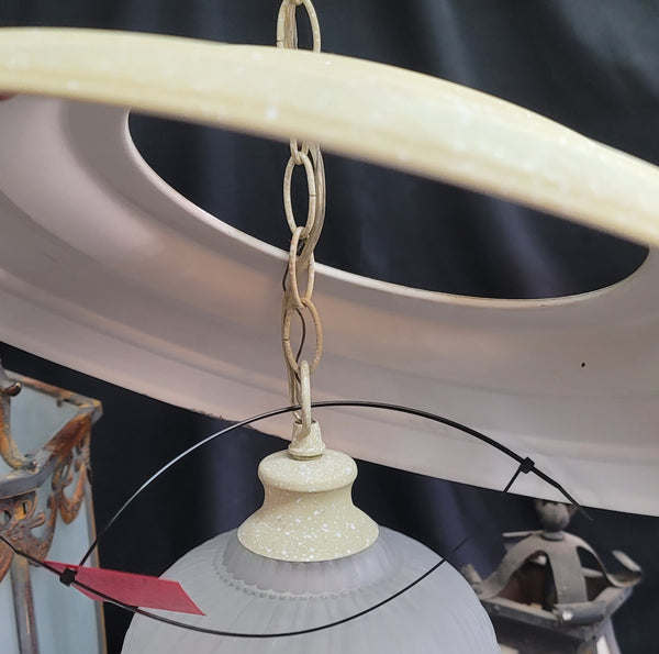 Metal & Glass Pendant Light w/ Chain & Cap 16" x 8" GS00950 - 4 Available
