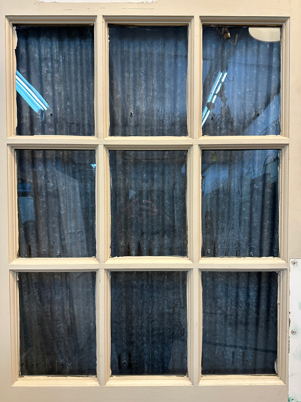 Pair of 9-Pane Raised Paneled Double Doors GA20727