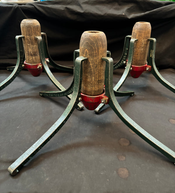 1920s Cast Iron Art Deco Christmas Tree Stands - Set of 6 GA21504