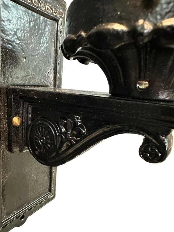 Restored Antique Cast Iron Wall Sconce Pair GA20686