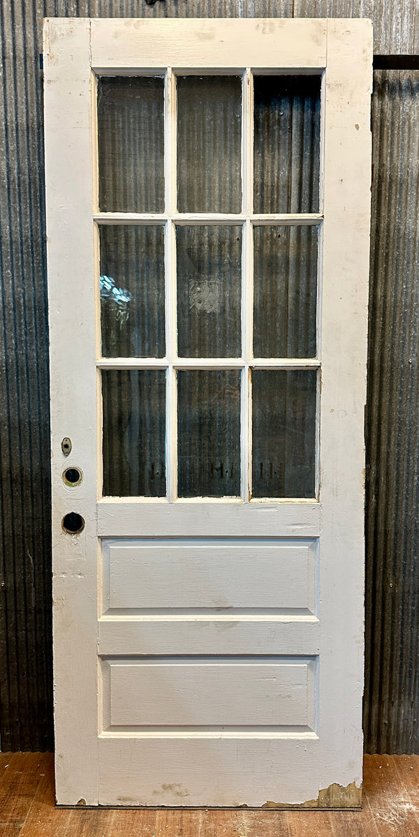 9-Pane Exterior Fir Wood Door GA20387