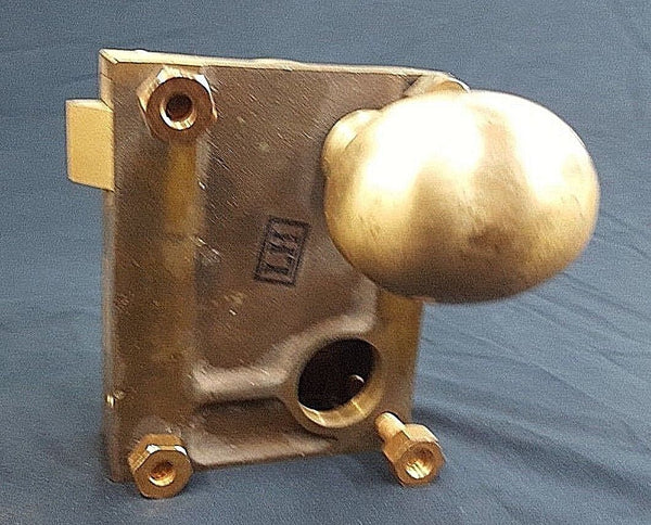 Brass Ship Rim Lock with Oval Knob