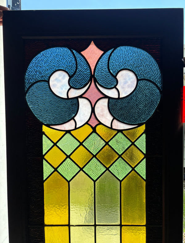 Pair of Stained Glass Cabinet Doors GA21327