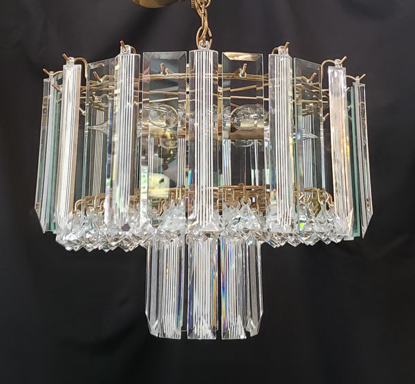 MCM Ornate 7 Light Tiered Prism Chandelier 18" x 20" GS010931