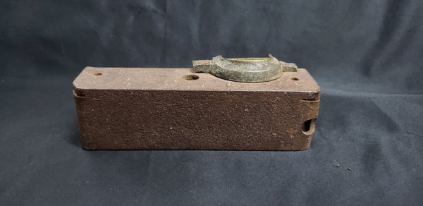 Cast Iron & Brass Carpenter Style Rim Lock Keeper 5 1/2" x 1 3/8" GS00865