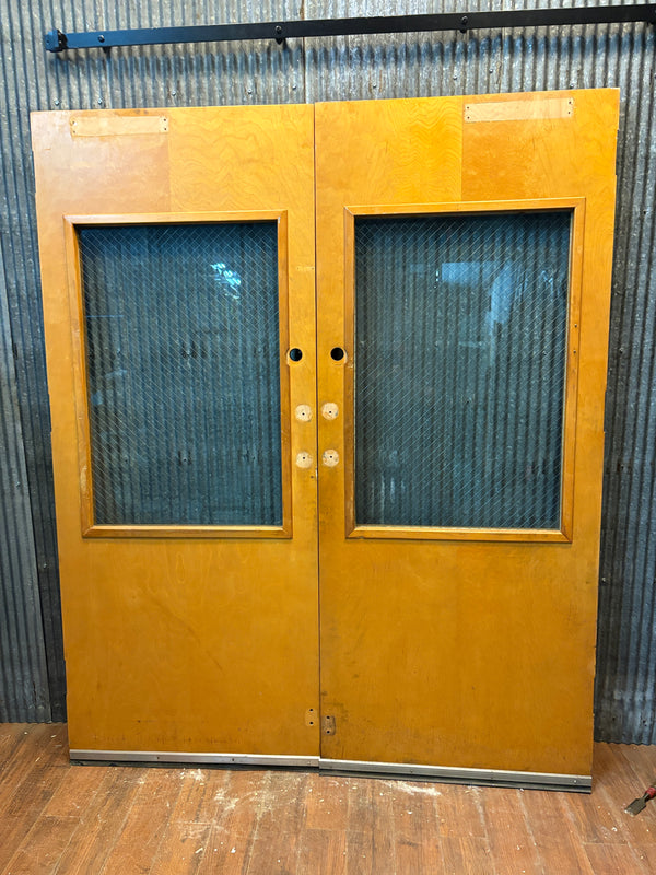 Matching Pair of Lab Doors w/ Diamond Safety Glass GS6097