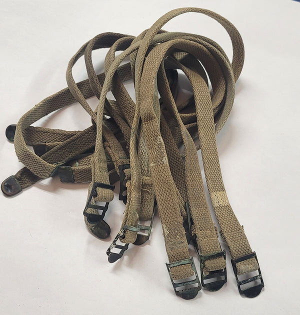 Set Of 10 WWII M1941 Bed Roll Equipment Straps GS00660
