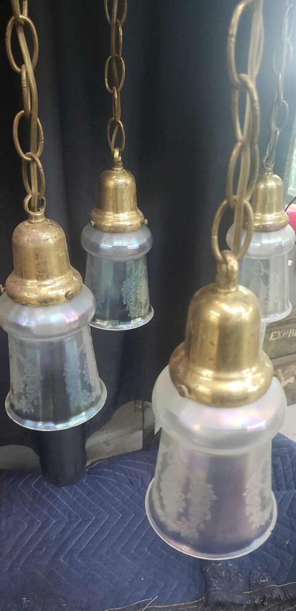 Six Light Round Brass Chandelier #GA2029