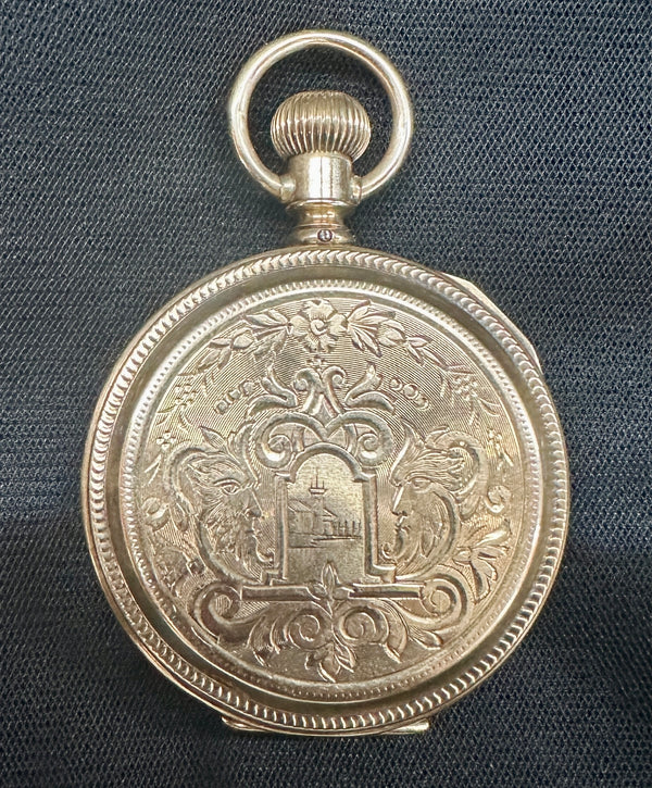 1893 2" Longine 14K Gold Pocket Watch - Size 6, 15 Jewels GA20544