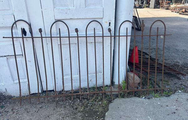 20 Ft of Wrought Iron Hairpin Fencing with Finials GA21236