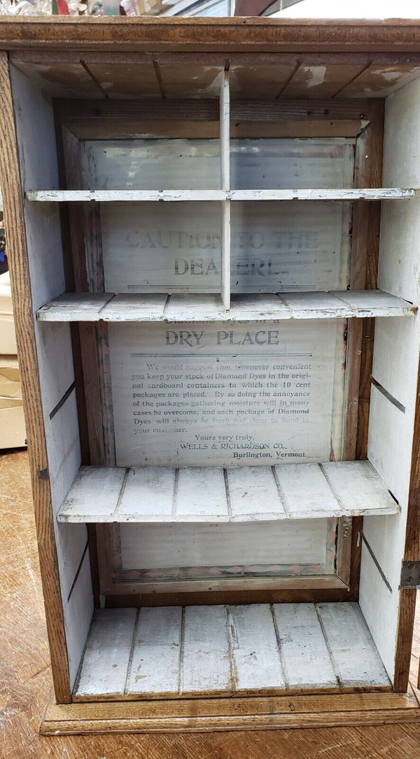 1800's Historic Wells & Richardson Co. of Vermont Diamond Dyes Cabinet GS00703