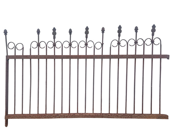 17 Ft of Antique Wrought Iron Fencing GA21046