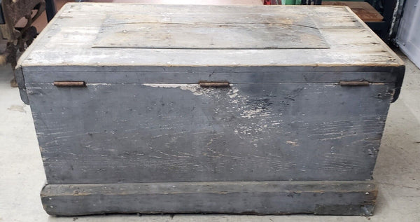 Civil War Era Heart Pine Storage Chest 39 1/2" x 19 3/4" x 22" GS00905