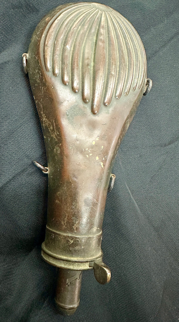 Antique 1800's Brass Powder Flask GA20538