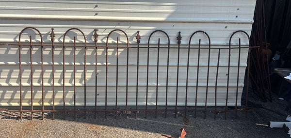16 Feet of Wrought Iron Hairpin Fencing with Finials GA21237